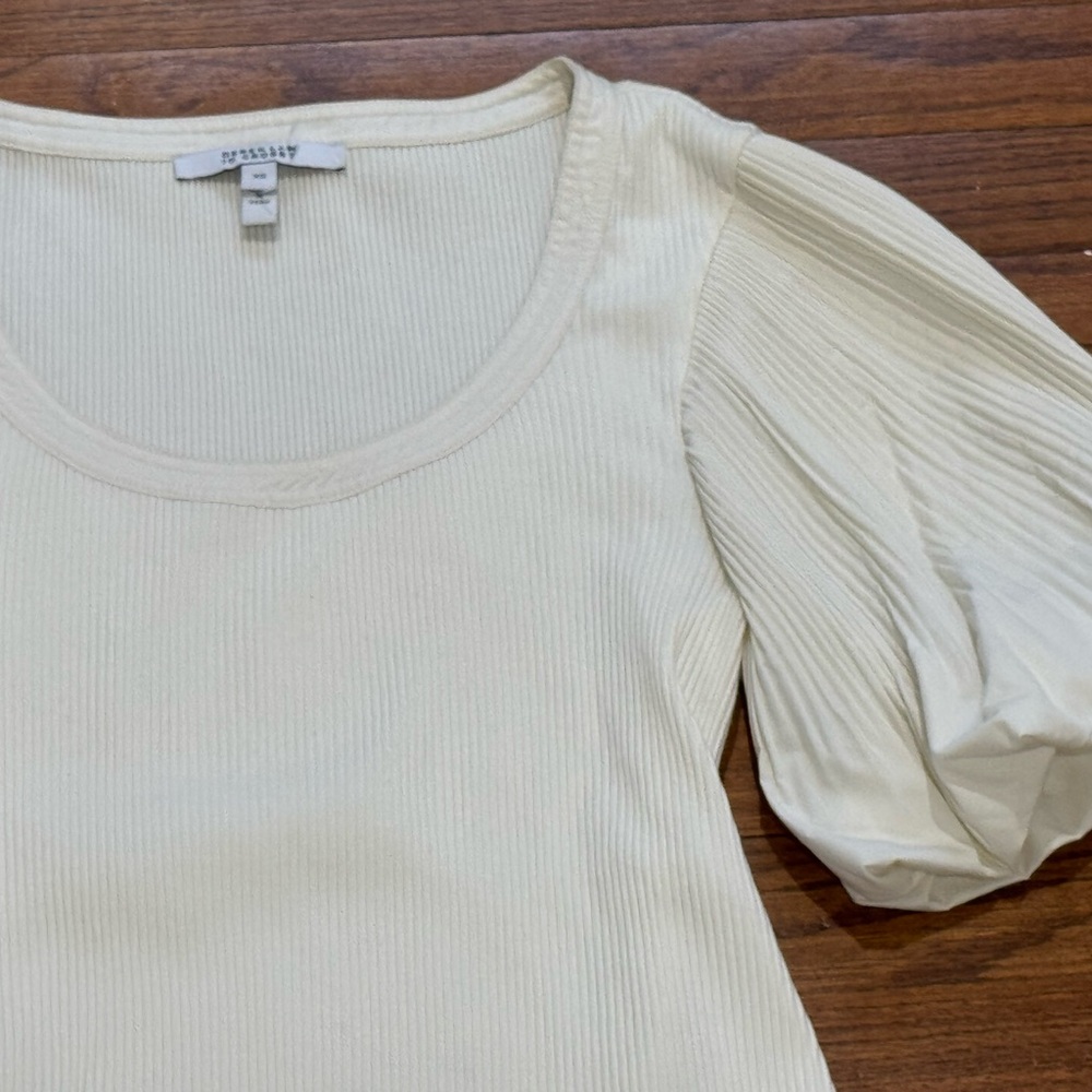Derek Lam 10 Crosby****Ribbed White Top w/Ballon Sleeves***XS***$225 CURRENT - Picture 6 of 8